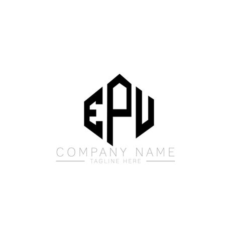 EPU letter logo design with polygon shape. EPU polygon and cube shape logo design. EPU hexagon ...