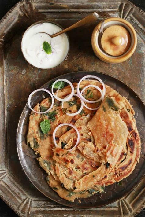 Pudina paratha recipe | Pudina lachha paratha recipe