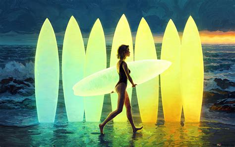 Surfer Girl 4K wallpaper download