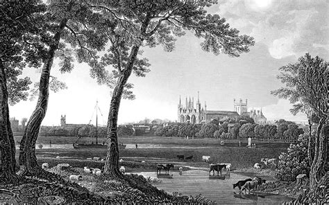 Peterborough from the South West (1827) - PETERBOROUGH IMAGES ARCHIVE