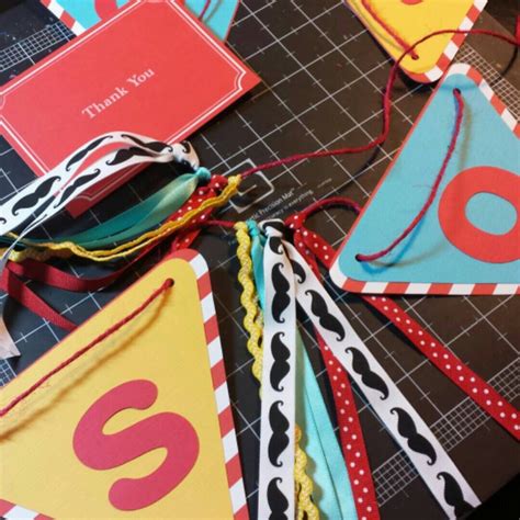 Custom orders are welcomed! Add a personalized touch to any of my banners. Mustache ribbon adds ...
