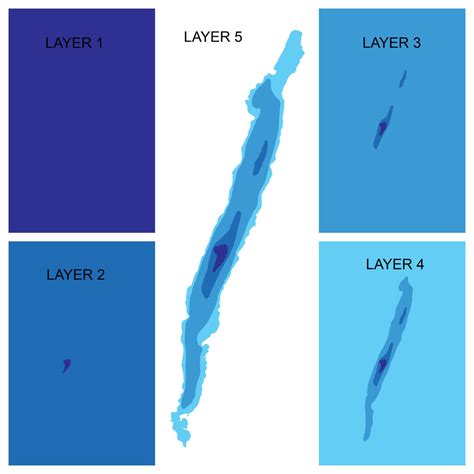 Coniston Water Bathymetric Map By LocalOutlines