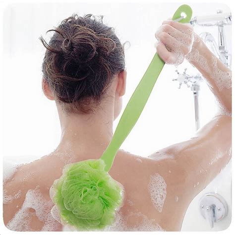 Back Scrubber for Shower,Plastic Long Handle Bath Sponge Lufa Shower ...