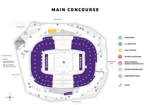 Stadium Maps | U.S. Bank Stadium