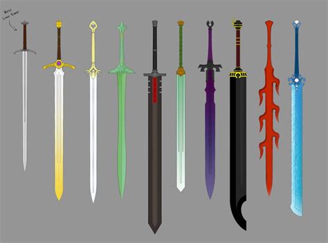 great_swords_by_ronin_ink_colored_by_theabyssalsymphony-d5mxeud.jpg (1024×761) | Armas rpg ...