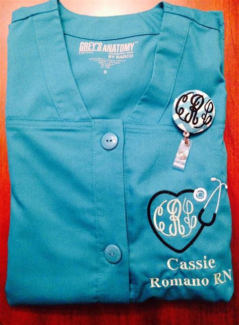 Custom Embroidered and Monogrammed Scrub Jacket | Nursing clothes ...