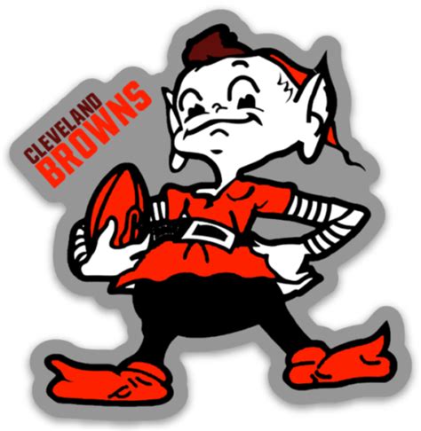 Cleveland Browns Brownie Elf with Football & Logo Type Die-cut MAGNET | eBay