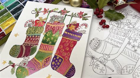 Christmas Stockings and the Mouse Family | Diane Antone Studio