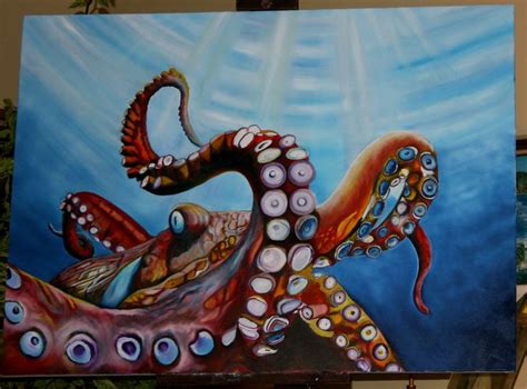 Octopussy | Octopus painting, Cross paintings, Art inspiration