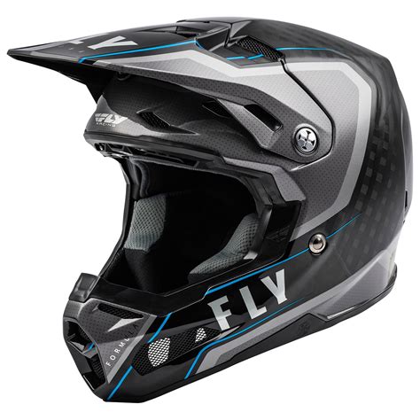 Fly Racing Formula Carbon Axon BMX Race Helmet-Black/Grey/Blue — J&R ...