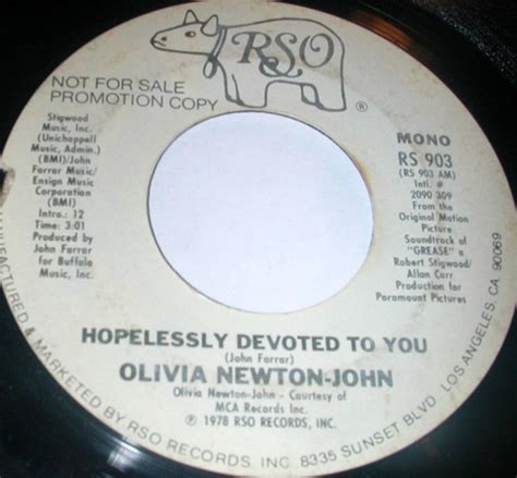 Olivia Newton-John – Hopelessly Devoted To You (1978, Vinyl) - Discogs