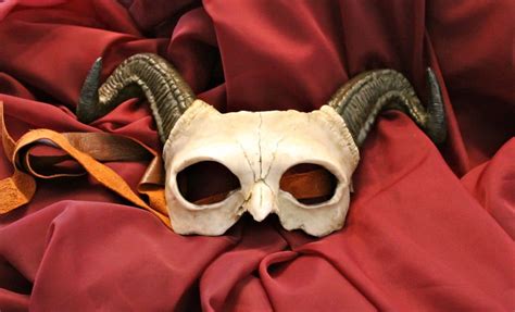 Handmade masks of dragons, Owls and horned demons