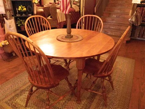 Dining Table: Tiger Maple Round Dining Table