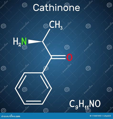 Cathinone Chemical Formula. Cathinone Chemical Molecular Structure. Vector Illustration ...