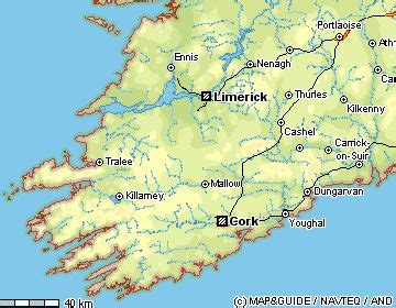 Munster, Ireland | Tralee, Map, Thurles