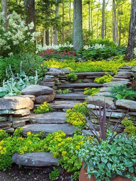 landscaping - hillside steps | Hillside garden | Pinterest