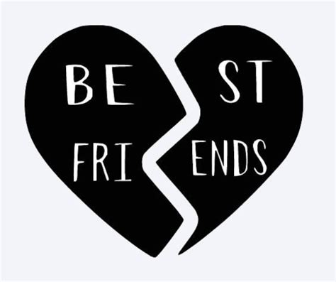 SVG best friends best friends heart broken heart matching