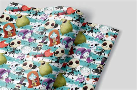 Nightmare Before Christmas Wrapping Paper Sheets Set of 3 - Etsy