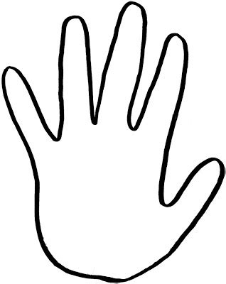 Hand Outline Printable - Cliparts.co