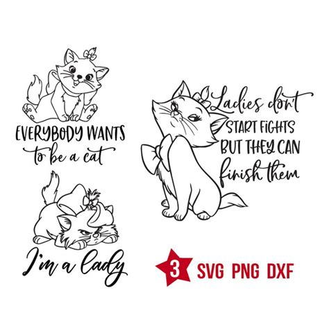 disney Aristocats quotes svg, Marie the Cat svg png - Inspire Uplift