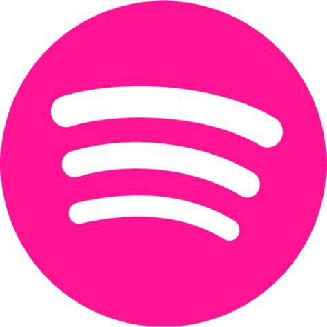 Deep pink spotify icon - Free deep pink site logo icons