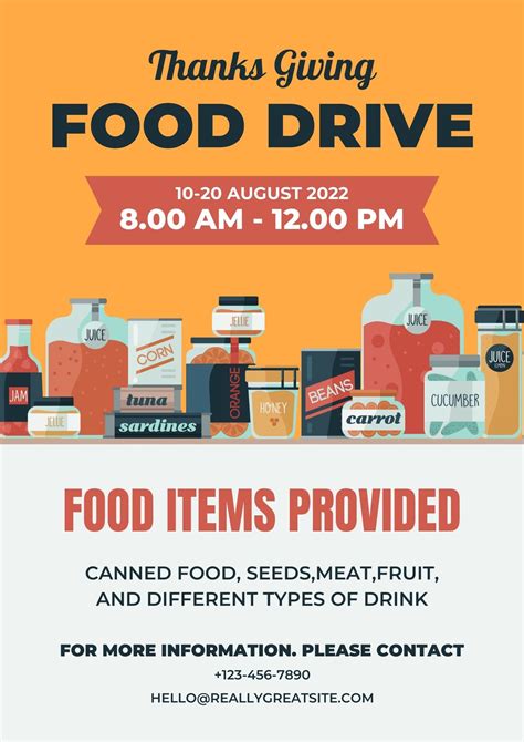 Canned Food Drive Flyer Template