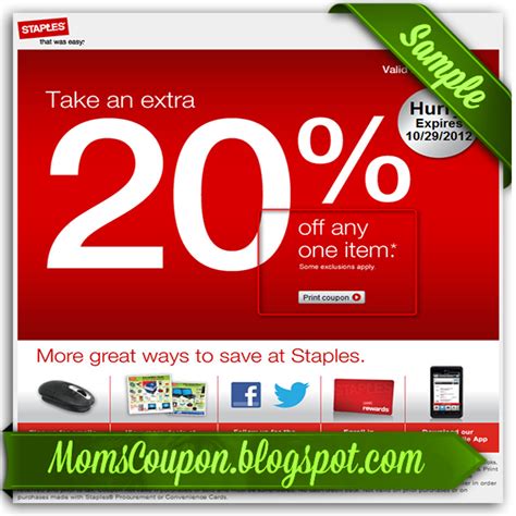 Get more, save more with Free Printable Staples Coupons | Free ...