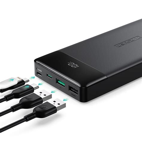 RAVPower 20000mAh Power Bank 20W PD 3.0 USB-C Power Delivery Portable Charger - Walmart.com