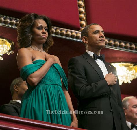 Michelle Obama Off-the-Shoulder Prom Evening Dress 36th Kennedy Center ...