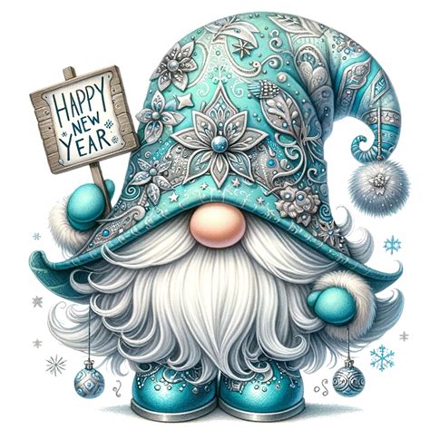 21 Happy New Year Gnomes Clipart Bundle PNG, Christmas Gnomes Clipart, Gnome Graphics,winter ...