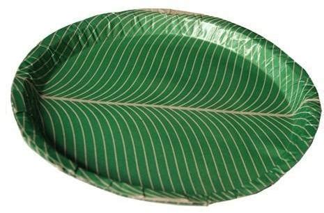 Green Paper Plate, for Event, Party, Feature : Disposable, Custom Design, Disposable, Eco ...