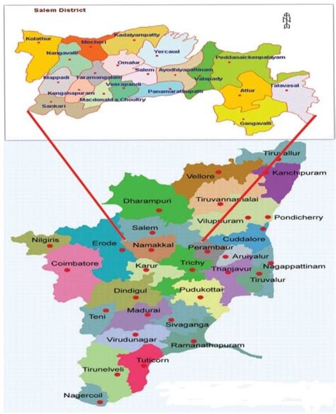 The map showing the sampling places in Salem District | Download Scientific Diagram