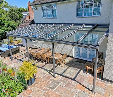 toit en verre et aluminium pour la terrasse de jardin, la véranda ou le ...