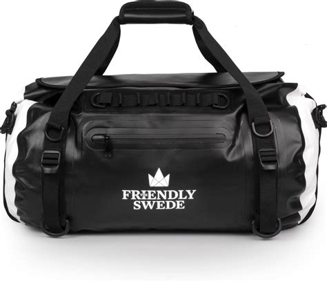 The Friendly Swede Waterproof Duffel Bag Backpack, Roll Top Dry Bag for ...