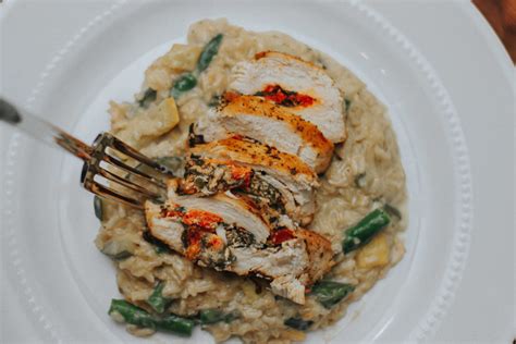 Healthy & Delicious Stuffed Chicken & Risotto - Just Met Jess