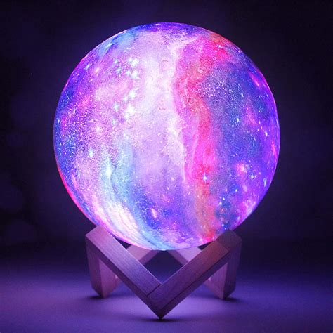 Lighting Galaxy Light 3D Galaxy Lamp 7.1Inch 16Colors Moon Lamp Lava lamp Moon Light Ball Moon ...