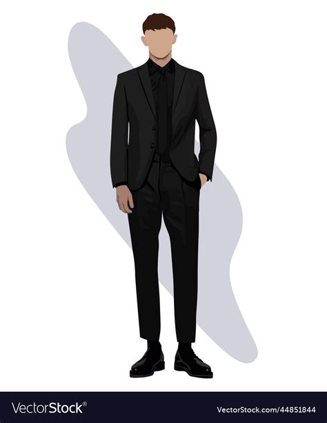 Stylish male businessman in a business suit Vector Image