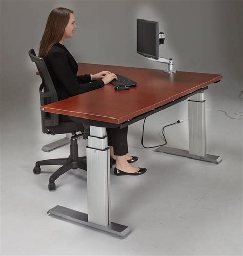 NewHeights™ Corner Height Adjustable Standing Desk | Adjustable height desk, Adjustable office ...