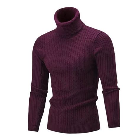 Fashion Slim Fit Knitted Pull Neck Sweater - Maroon @ Best Price Online | Jumia Kenya