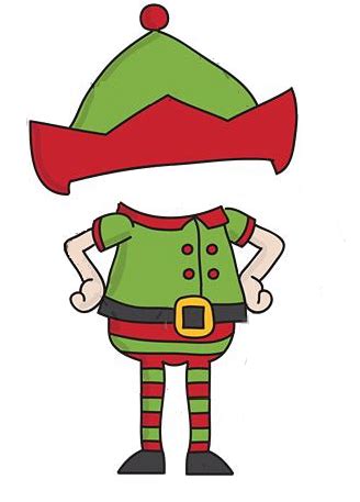 Elf Template for Christmas Crafts