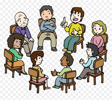 Transparent Group Discussion Clipart - Group Discussion Cartoon, HD Png Download - vhv