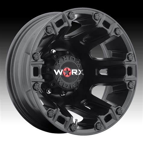 Worx Alloy 803 Beast Satin Black Dually Custom Wheels Rims - 803SB / Beast Dually - Worx Alloy ...