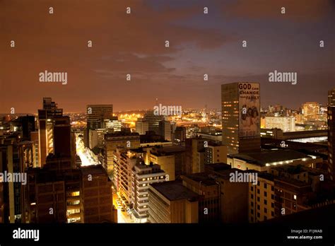 Skyline at night, Johannesburg Stock Photo - Alamy