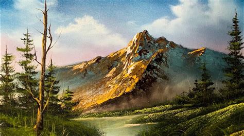 How To Paint A Beautiful Mountain Landscape In Oil - Paintings By Justin - YouTube | Mountain ...