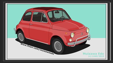 An illustration vector base of the 1957 Fiat 500. I made it by my self ...