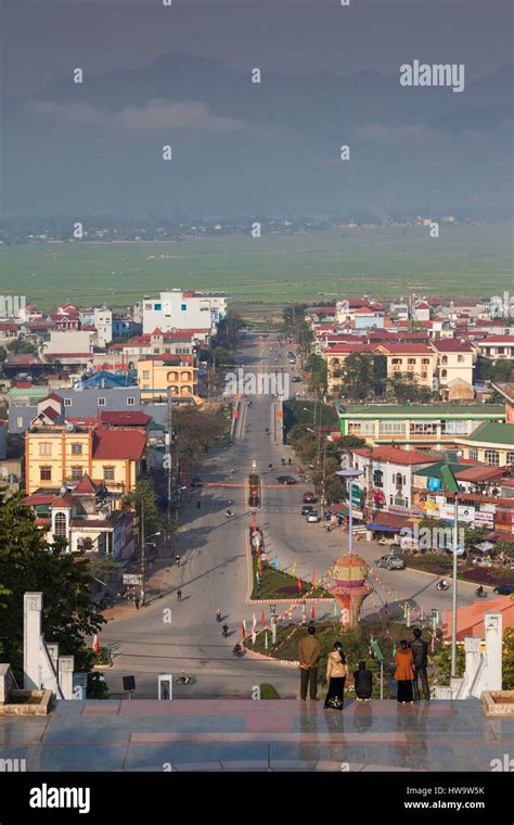 Vietnam, Dien Bien Phu, city view from the Victory Monument Stock Photo - Alamy