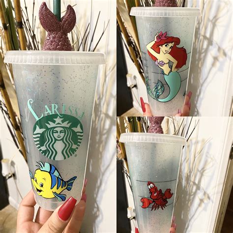 Little Mermaid Starbucks Reusable Cup Starbucks Custom Cup | Etsy