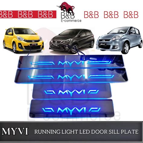 DOOR STEP LED Myvi BEZZA AXIA ATIVA 4PCS PERODUA RUNNING LIGHT BLUE LED DOOR SIDE STEP SILL ...