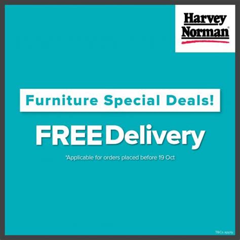 Harvey Norman Furniture FREE Delivery Promotion (valid until 19 Oct 2022)