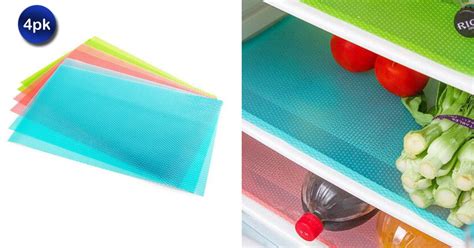 4 Pack: Antibacterial Silicon Refrigerated Placement Pads - 3 Colors